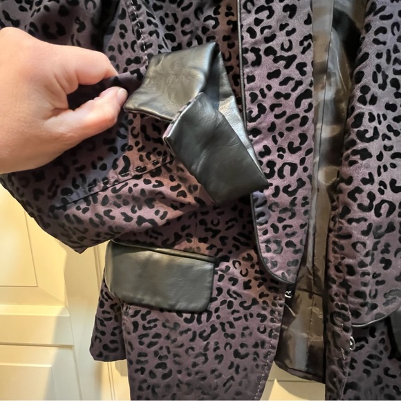Olsen Sz S leopard print suit jacket - Picture 4 of 7